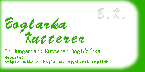 boglarka kutterer business card